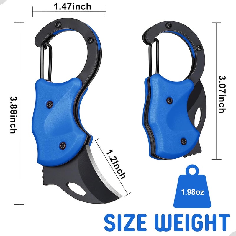 ZAVIT Small Pocket Knife for Men, EDC Camping Knife Gadgets, Gifts for Men Him Husband, Gifts ldea for Camping Fishing Hiking, Christmas Birthday Gift, Everyday Carry Knife, B-lue - Image 5